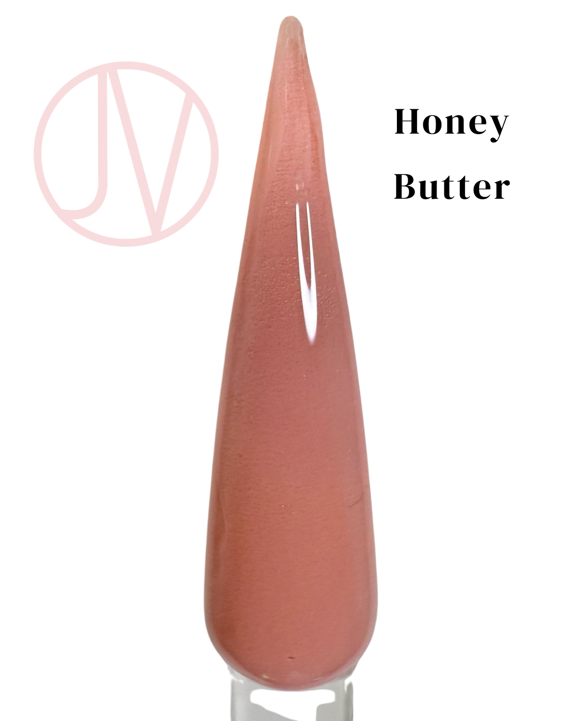 Premium acrylic powder for a natural finish, with Honey Butter color and smooth self-leveling application.