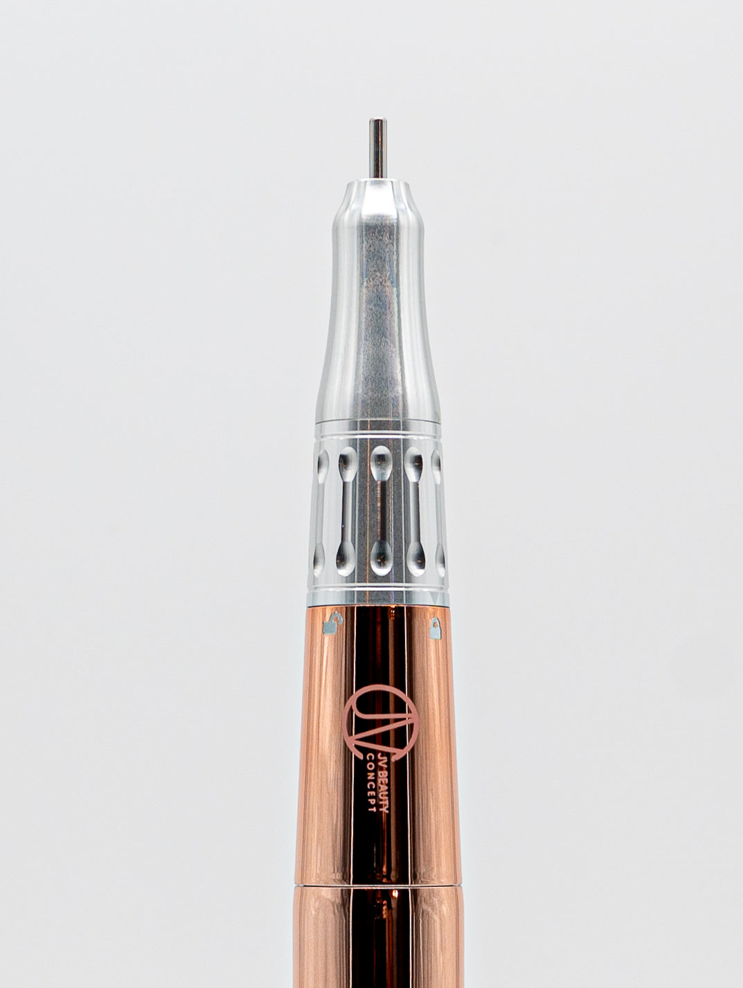 Compact and ergonomic pen-style nail drill for professional-level nail work on the go.