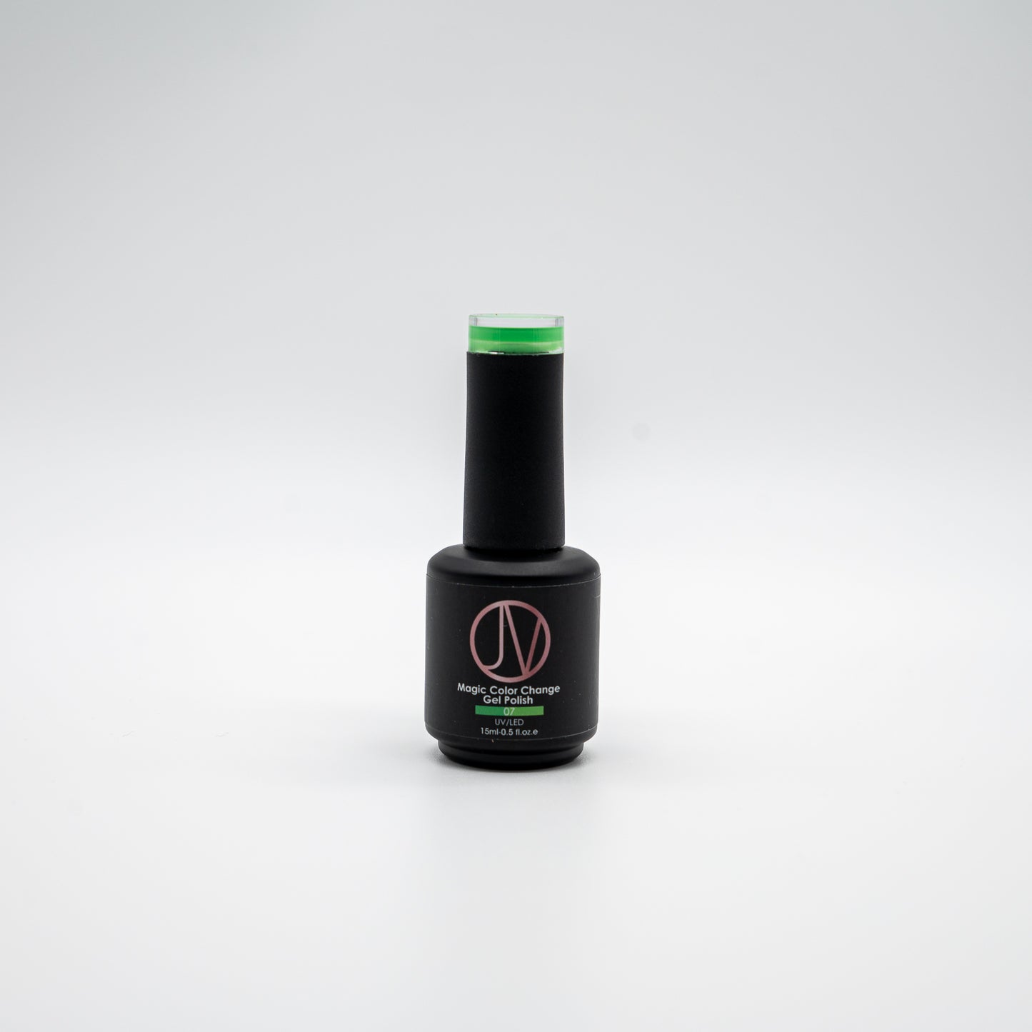 Electric Lime Magic Color Change Gel Polish – shifts from deep green to neon lime with heat. High-pigment, UV-cured, long-lasting, salon-quality gel.