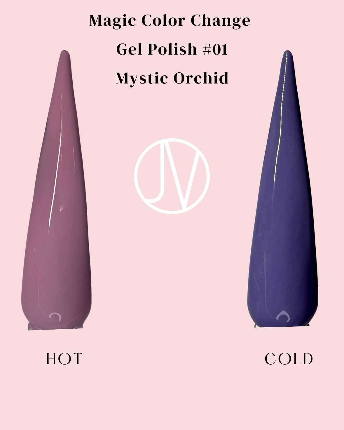 Mystic Orchid Magic Color Change Gel Polish – Deep Purple to Pink Thermochromic Nail Polish, LED UV-Cure, Long-Lasting.