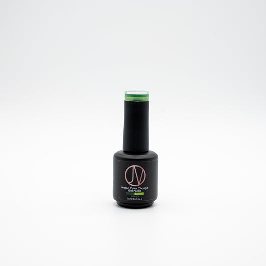 Magic Color Change Gel Polish - Forest Envy, dark green to neon green thermal gel for nails