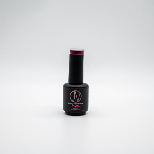 Pink Eclipse Magic Color Change Gel Polish – shifts from deep berry to bold neon pink with heat. High-pigment, UV-cured, long-lasting, salon-quality gel.