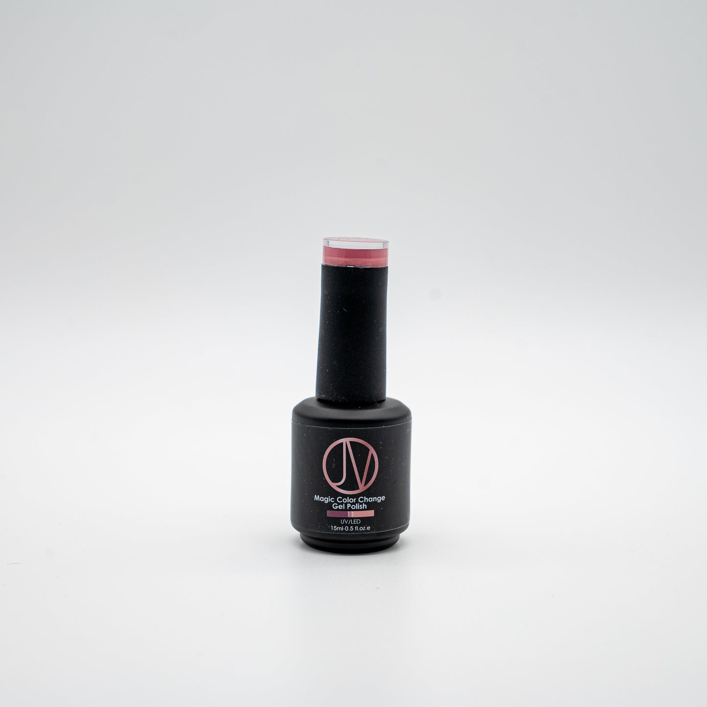 Rosy Dusk Magic Color Change Gel Polish – shifts from deep mauve-rose to soft peachy nude with temperature change. High-pigment, UV-cured, salon-quality gel.
