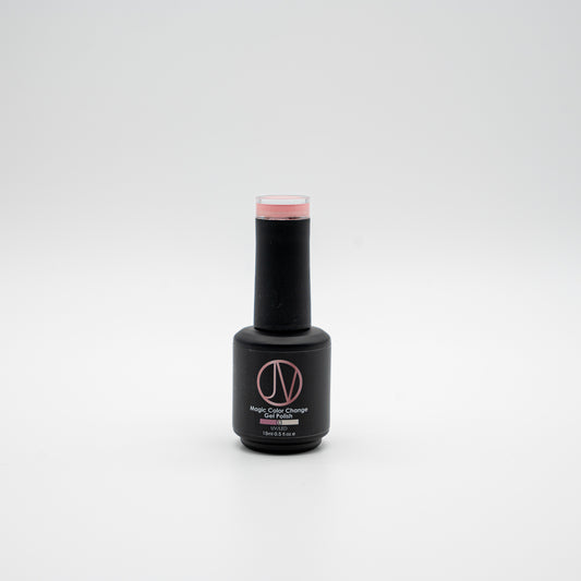 Sunset Sands Magic Color Change Gel Polish - shifts from warm dusty rose to soft beige with heat, UV-cured, high-pigment, long-lasting gel nail polish.