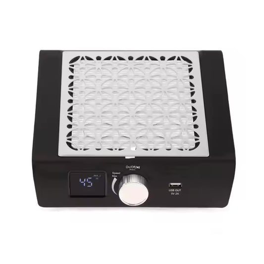Portable Rechargeable Cordless Nail Dust Collector | Black