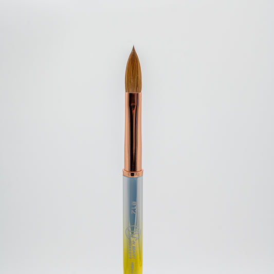 Acrylic Brush #12 – Kolinsky bristle nail brush for precise acrylic application, durable, ergonomic, and salon-quality sculpting tool.