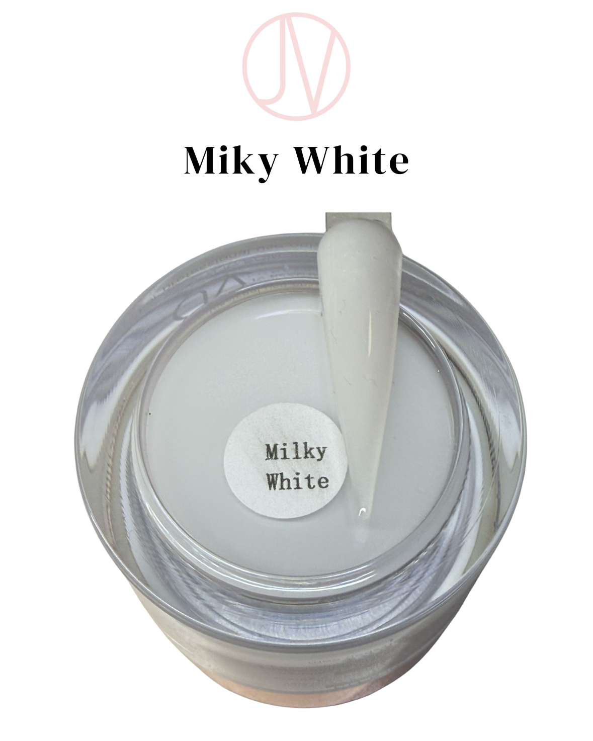 Milky White Acrylic Powder – Semi-sheer coverage for elegant, professional nail enhancements.
