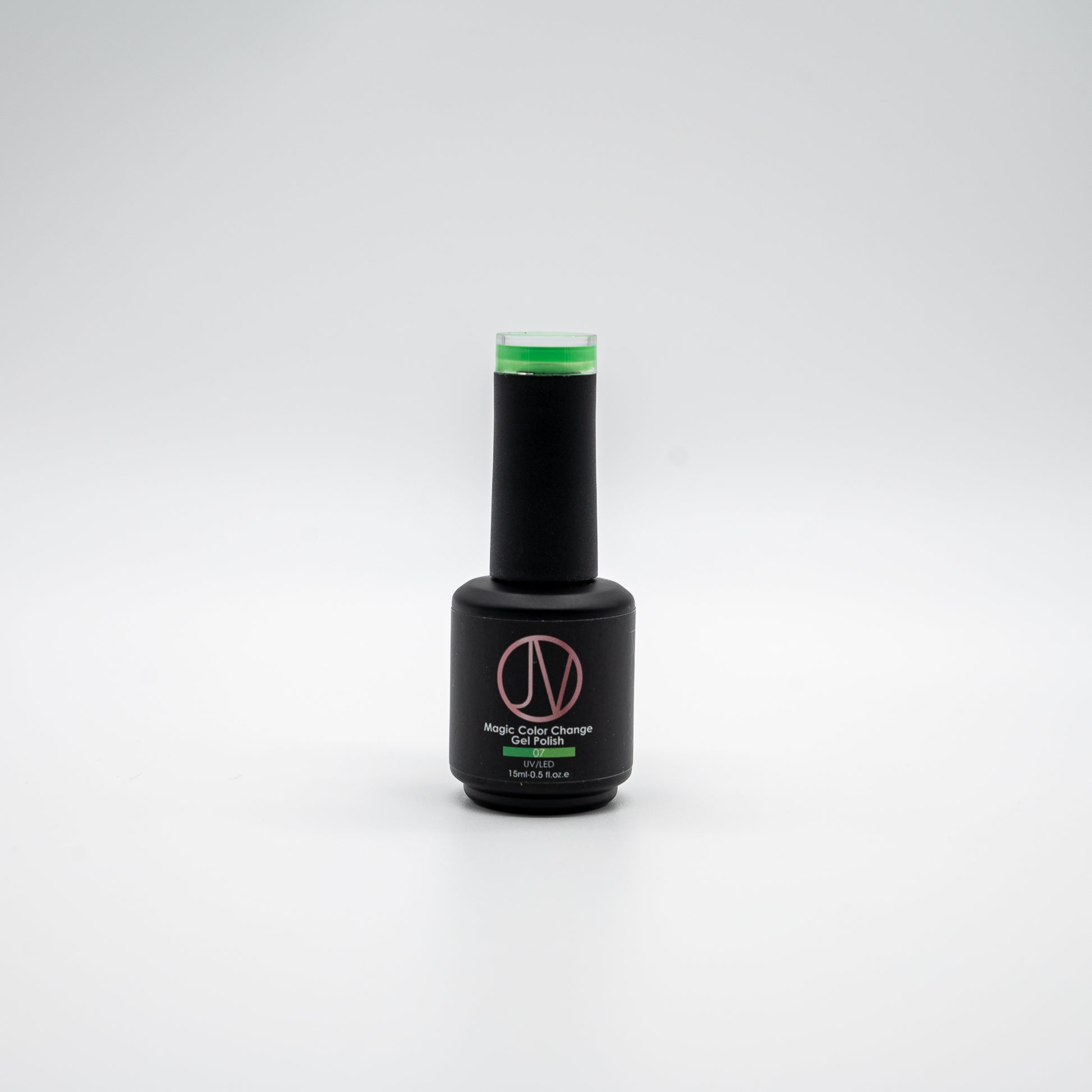 Electric Lime Magic Color Change Gel Polish – shifts from deep green to neon lime with heat. High-pigment, UV-cured, long-lasting, salon-quality gel.