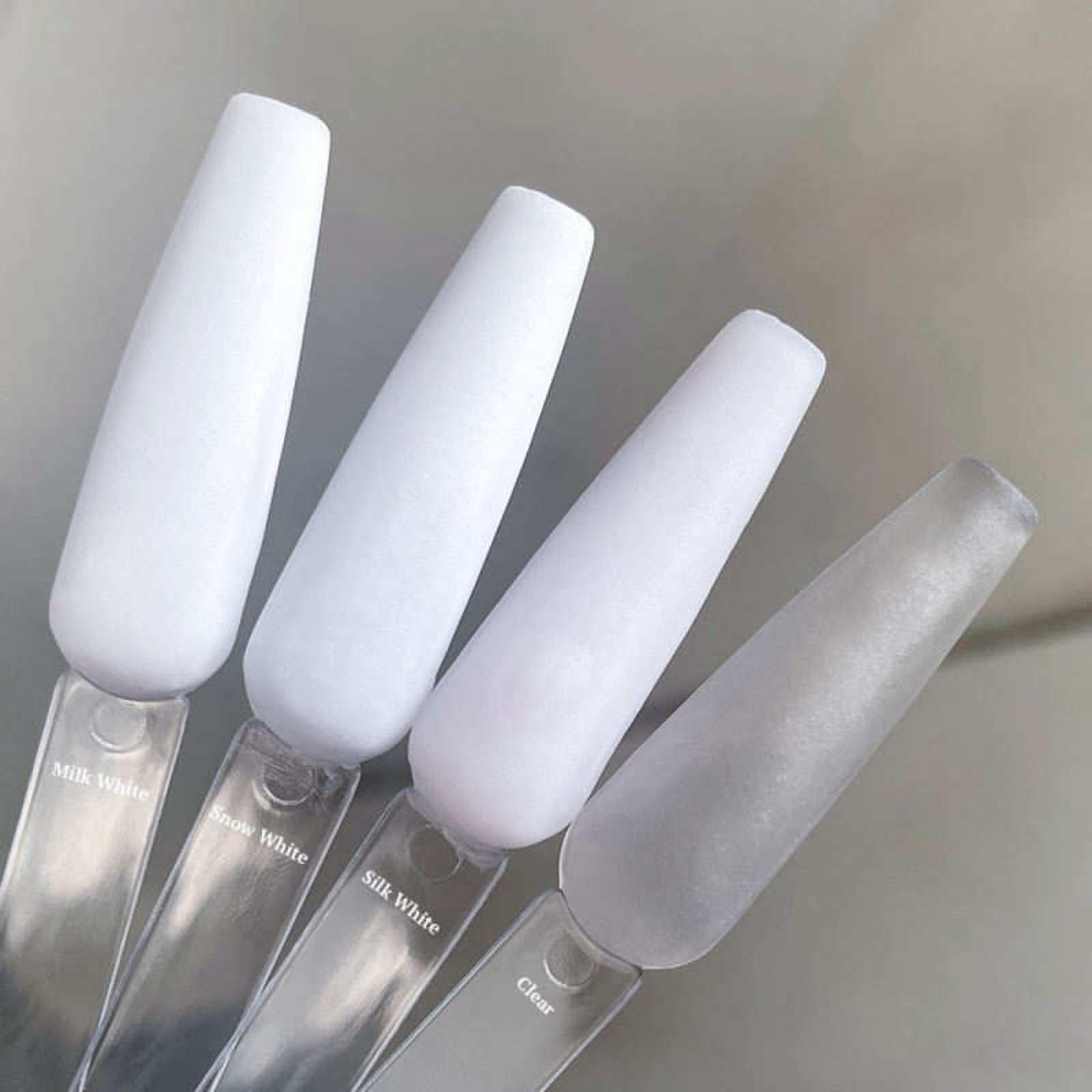 Professional Clear Acrylic Powder for natural-looking nail enhancements with seamless coverage