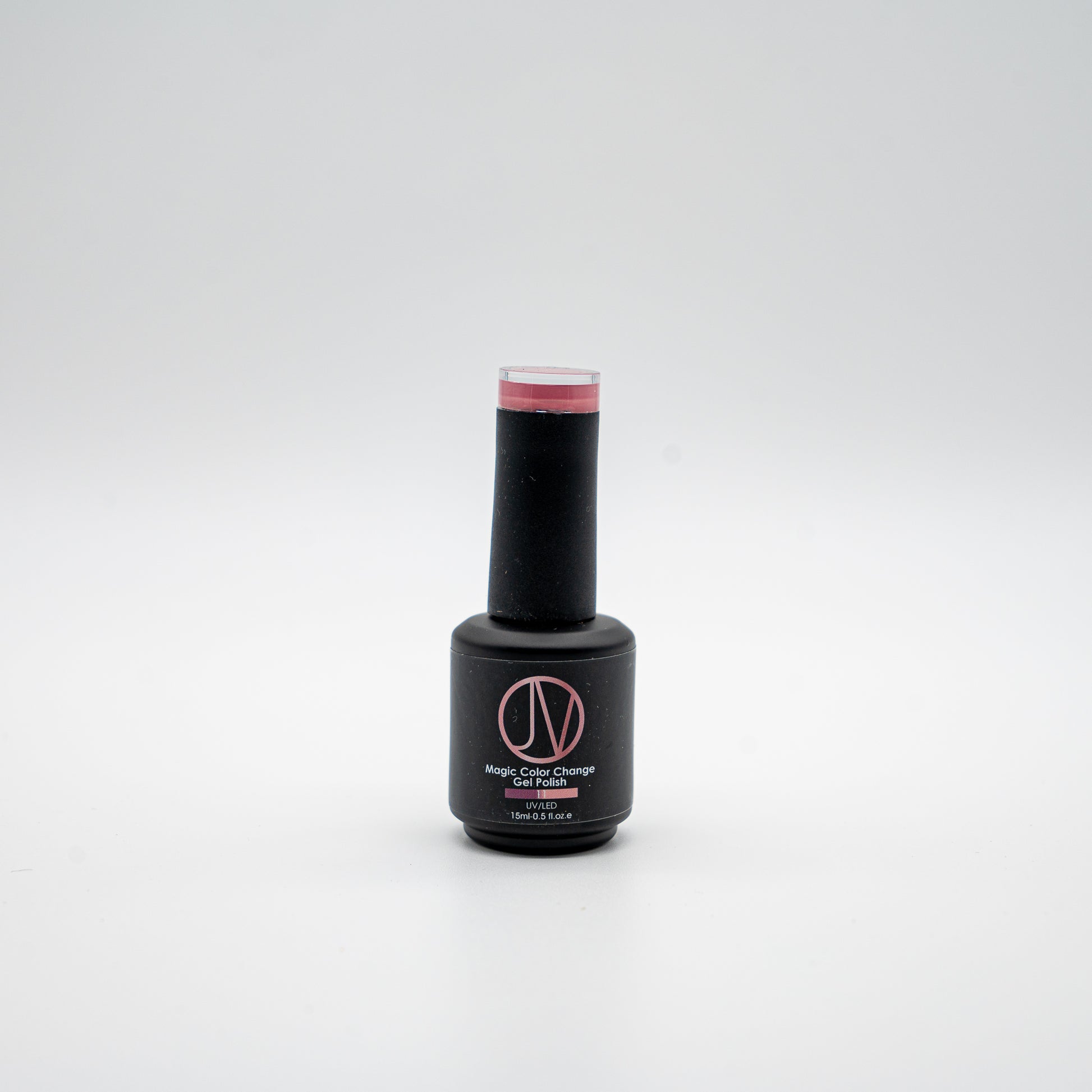 Rosy Dusk Magic Color Change Gel Polish – shifts from deep mauve-rose to soft peachy nude with temperature change. High-pigment, UV-cured, salon-quality gel.