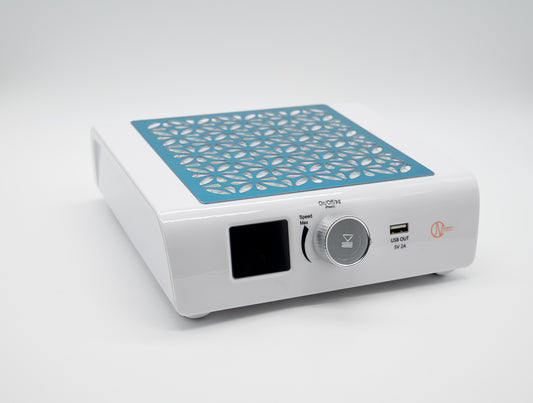 Portable Rechargeable Cordless Nail Dust Collector | White
